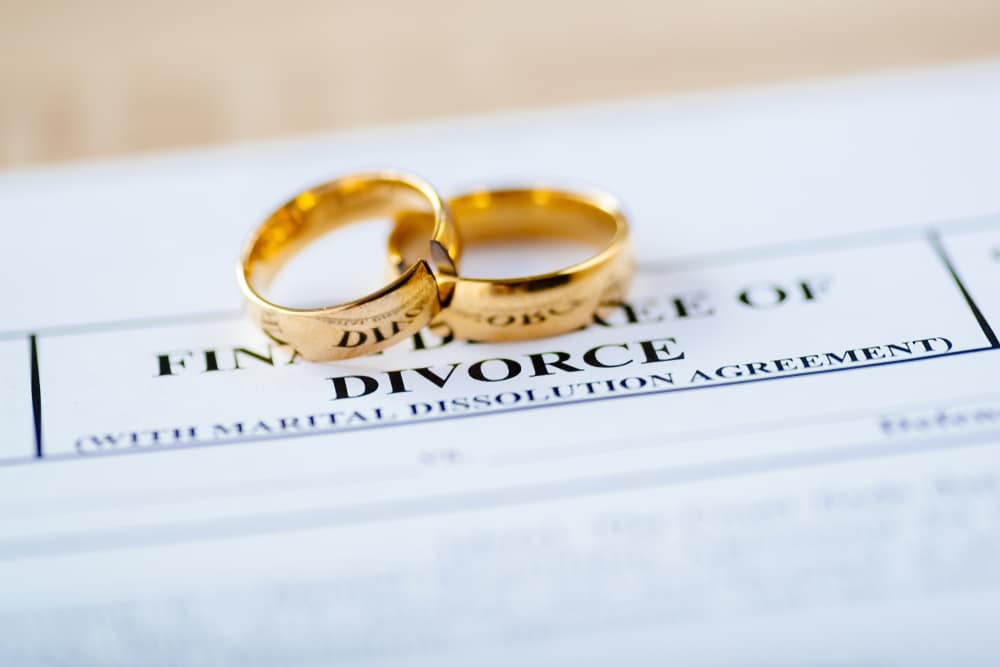 Divorce Applications With Wedding Rings