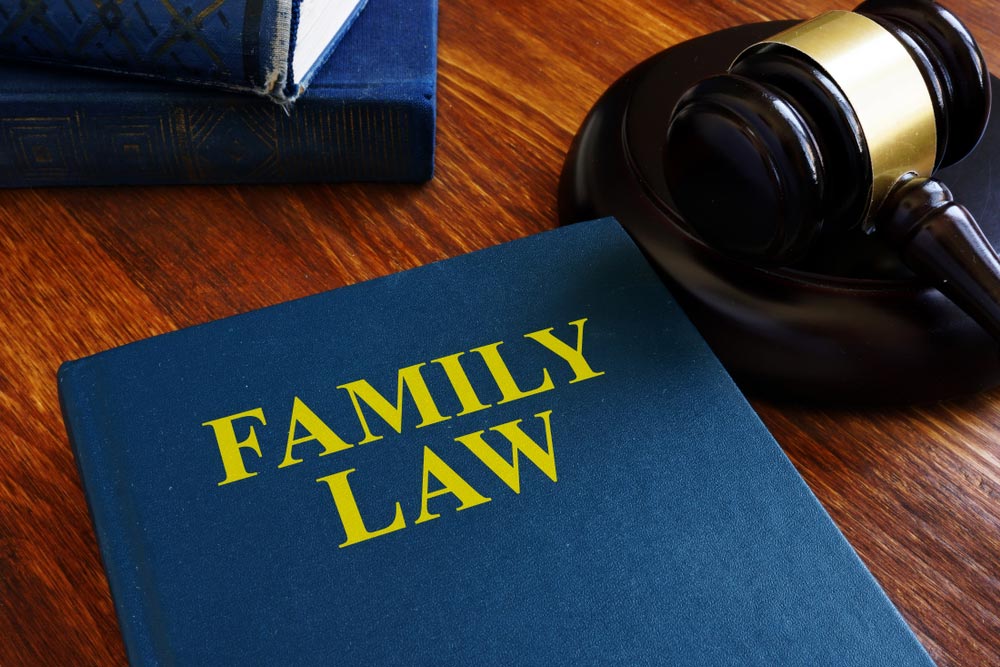 A Blue Family Law Book On A Table