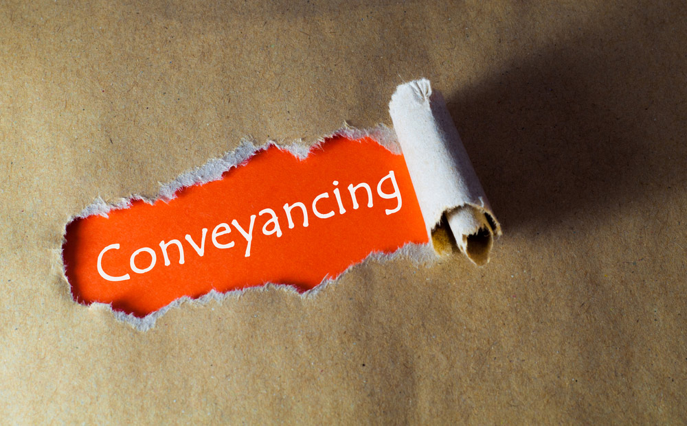 Torn Paper With Word Conveyancing